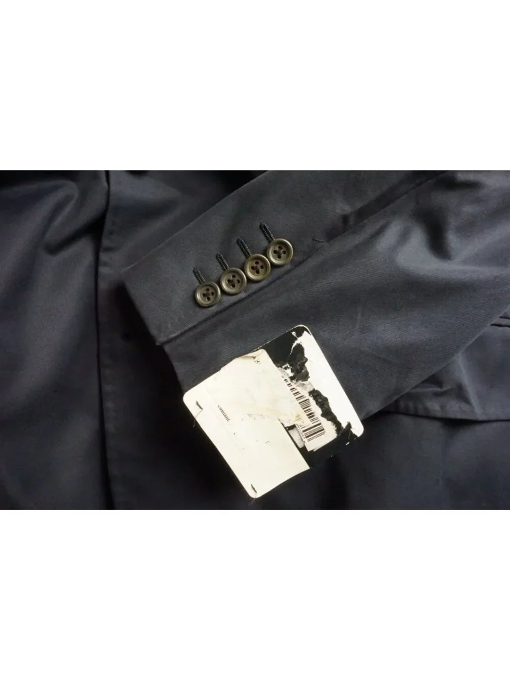 Burberry London Blue 100% Cotton 2 Pc Suit Jacket Pants 46L US BRAND NEW